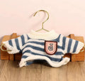 Blue and white striped sweater